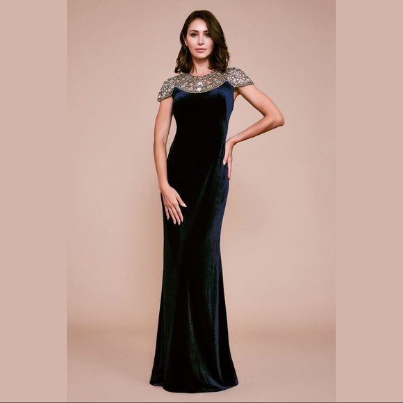 Tadashi Shoji Dresses & Skirts - TADASHI SHOJI - IMELDA VELVET EVENING GOWN